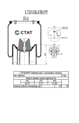 Pneumatic Spring with Plastic Cup ST01.06318.RR