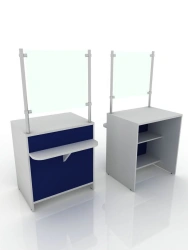 Glass Cashier Block for Medical Facilities, 303-001-3