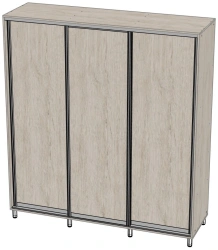 Wooden Clothes Cabinet with Drawers and Lock, Art. 453.12.02.010.01.000