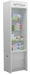 Narrow Pharmacy Display Cabinet "400" Model "OOO SPEKTR
