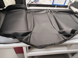 Black Leather Rear Seat Cushion Cover 7002440XST33A8P