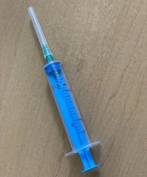 Sterile Single-Use Three-Part Injection Syringe with Needle, Luer Type, Model 10A