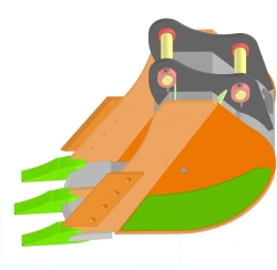 Rock Excavator Bucket with a Volume of 0.6 m³ for RM-Terex TX220
