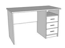Functional Table for Living and Office Spaces, Art. ST03