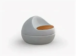 Concrete Bench "Noga" with Backrest A1033