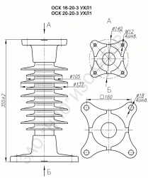 Polymer Insulator OCK 20-20-3 UHL1 for Outdoor Use