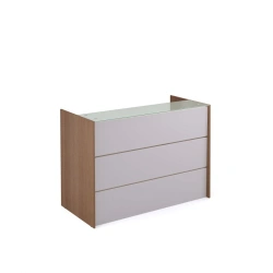 Wooden Office Display Rack with Glass, Art. 202