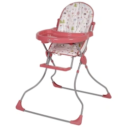 Polini Kids Feeding Chair with Forest Friends Design, Pink, Code 0001709-02