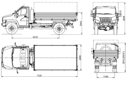 GAZ-SAZ-25061-02 Dump Truck with Three-Sided Unloading