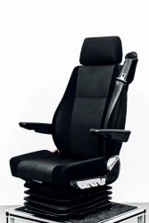 Pneumatic Suspension Seat with Fabric Upholstery and Safety Features
