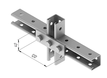 Stainless Steel Plate with 3 Holes SMA 604, 40x120mm, 5mm Thickness
