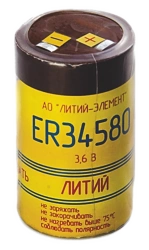 Lithium-Thionyl Chloride Power Source ER 34580 3.6V