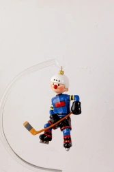 Handmade Glass Christmas Ornament "Blue Attacker