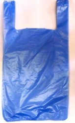 T-Shirt Style Plastic Bags Set of 100, 30+16x55cm, HDPE, 15μm, Code 601809