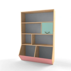 Scandinavian Toy and Ball Storage Shelf for Kids - Model 56015-001