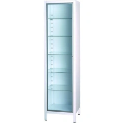 Medical Metal Cabinet Single Section with Glass Door for Medications SHM-1.304 "Aibolit