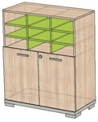 School Cabinet with Notebook Compartments - TDI School Series