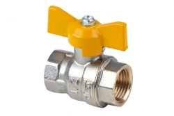 Nickel-Plated Gas Ball Valve Dist, Expert Series DN15 1/2