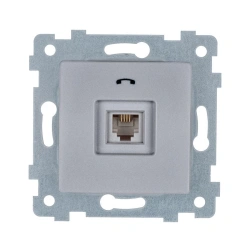 Low Voltage Telephone Socket Mechanism for Hidden Installation RT1-456 "Aluminum