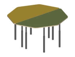 Octagonal Table Set (2 Tables) Art. S.03.32