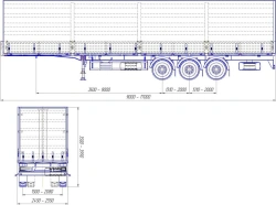 Tent Semi-Trailer PT-3 for Transporting Bulky Cargo