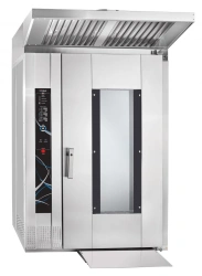 Rotary Bakery Oven RPSH-18-8-6LR with Trolley TSHG-18 for 18 Levels