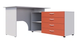 Wooden Desk with Cabinet S.P.23