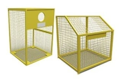 Stationary Mesh Container for Plastic Waste Collection