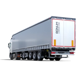BONUM 928111 Semi-Trailer with 4 Axles and Metal Platform