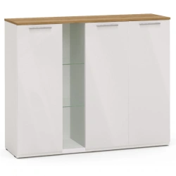 KC6 Glass-Fronted 3-Door Chest of Drawers from "ALTEA" Furniture Set