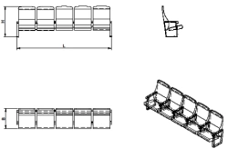 Five-Seat Theatrical Chair Section (KT.5 Series)
