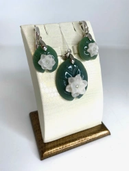Elegant Jade Jewelry Set "Water Lily