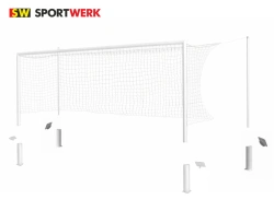 Aluminum Football Goals 5x2 with Freely Suspended Net and Socket Installation