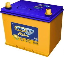 12V Lead-Acid Starter Battery 6СТ-75VL ACOM ASIA EFB
