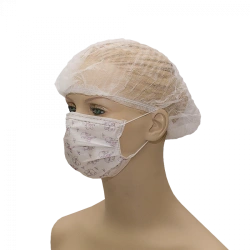 Non-Sterile Medical Mask from Nonwoven Materials "HEKSA" (Three-Layer, Elastic, Patterned)