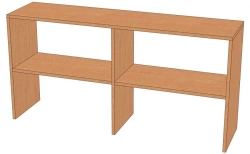 Rectangular Extension with Side Walls and Shelf - Model NP