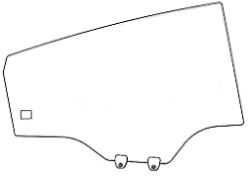 Left Rear Door Glass for Great Wall CHB037-R (Color: Y) Code 00774TDR03002