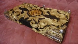 Carved Backgammon Set 30x30 cm