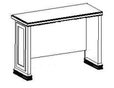 Classic Series 1-Seat Reading Table 1000x600x750 mm