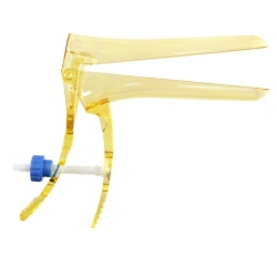 Disposable Polymer Gynecological Mirror Cusco Type No. 2 (M) Gold with Central Screw Lock