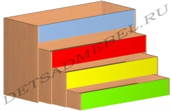 4-Tier Wooden Children's Bed and Storage Unit