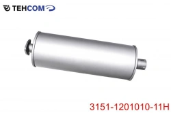 Exhaust Silencer for UAZ-3151 Models, Stainless Steel (AISI 409)
