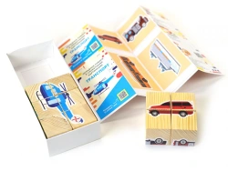 Educational Story Cubes with Transportation Images Set