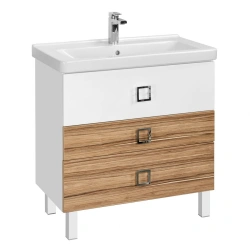 Elegant Istanbul 85 M Bathroom Sink Cabinet by Aquaton - Light Ebony Model A145901ST4901