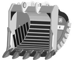 Heavy-Duty Rock Bucket RDX-83.23d-XS85(5)WS-NF
