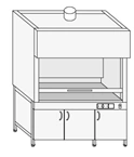 Metal Fume Hood with Built-in Cabinets SHV-5(m)
