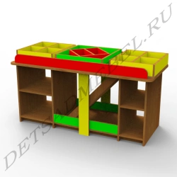 Gaming Shelf Unit with Open Shelves and Slide Ramp