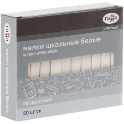 White School Chalks, 20 Pieces, Square Shape
