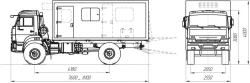 Specialized Vehicles - Laboratory, Workshop, Special, Camper, Animal Transport Model 67230E based on KAMAZ 43502-D5 Chassis