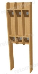 3-Place Floor Towel Rack - Durable MDF with PVC Edging